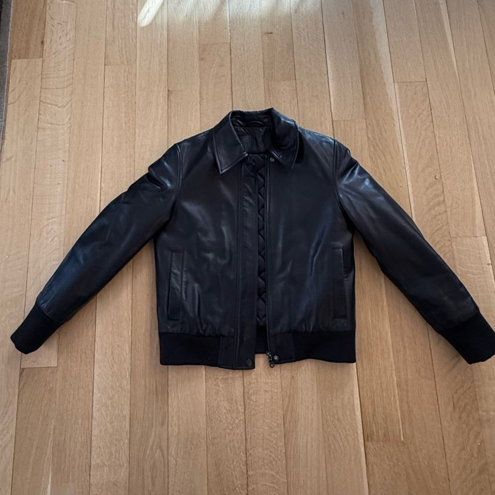 Comptoir Des Cotonniers Black Leather Jacket